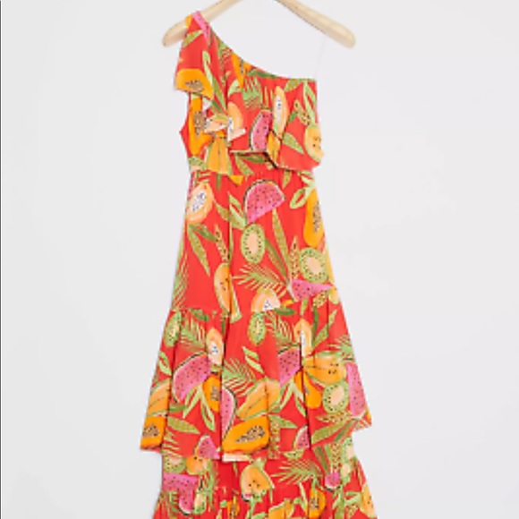 NWT Anthropologie Farm Rio Papayas Maxi Dress - Picture 2 of 7